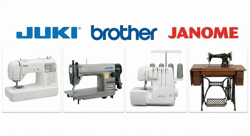 JUKI, brother, JANOMEなどの買取対象メーカーロゴ